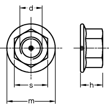 category DIN 6923 Гайка фланшова с накат blueprint thumb