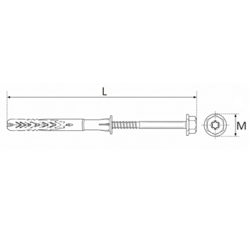 category Дюбел с винт шестостенна глава TORX FISCHER SXRL FUS blueprint thumb