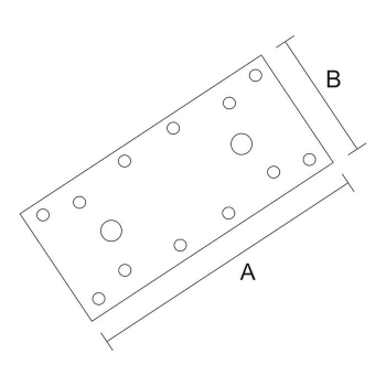category Планка плоска перфорирана, с фиксиращи отвори, поцинкована blueprint thumb