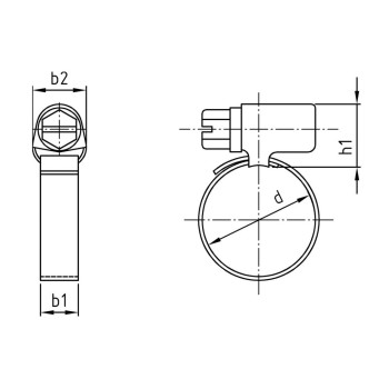 category DIN 3017 Скоба за водни съединения A2 W4 blueprint thumb