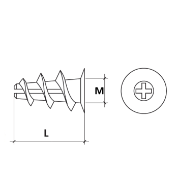 category Дюбел за гипсокартон DRN-23 wkret-met blueprint thumb