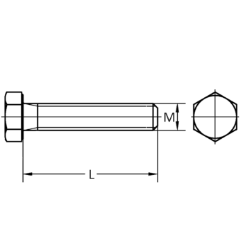 category DIN 933 Болт с шестостенна глава и цяла резба Zn blueprint thumb