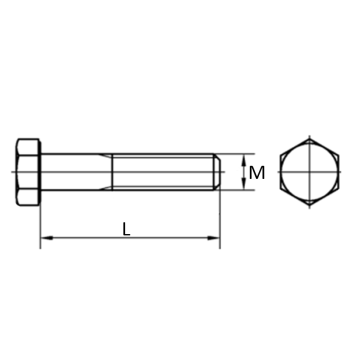 category DIN 931 Болт с шестостенна глава и частична резба BL 10.9 blueprint thumb