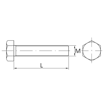 category DIN 933 Болт с шестостенна глава и цяла резба полиамид к.6,6 blueprint thumb