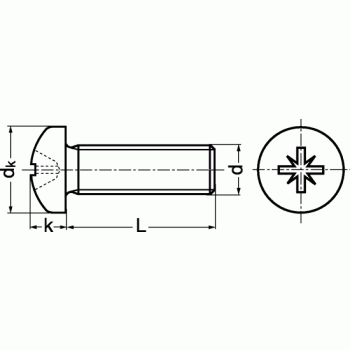 category DIN 7985 Винт с лещовидна глава Zn blueprint thumb