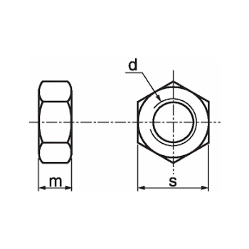 category DIN 934 Гайка шестостенна полиамид blueprint thumb