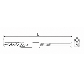category Дюбел с винт фрезенгова глава TORX FISCHER SXRL Т - A4 blueprint thumb