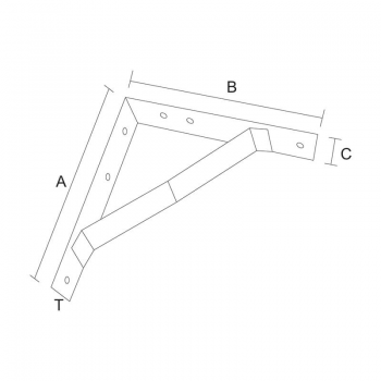 category Конзола ъглова, 75⁰, W - образна, усилена, ЧЕРНА blueprint thumb