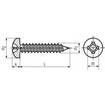 category DIN 7981 Винт самонарезен за ламарина Zn blueprint thumb