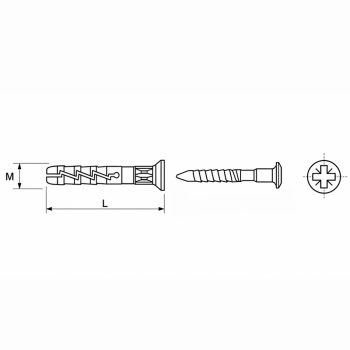 category Пирон дюбел найлон R-FX-N за тухла и бетон blueprint thumb