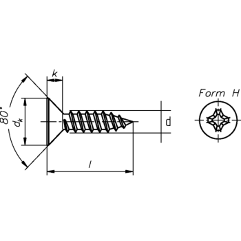 category DIN 7982 Винтове с фрзенкова глава и кръстат шлиц за ламарина Zn blueprint thumb