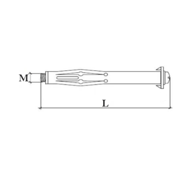 схема на  продукт Дюбел за преградни стени метален M5х71 (10 бр.) thumb