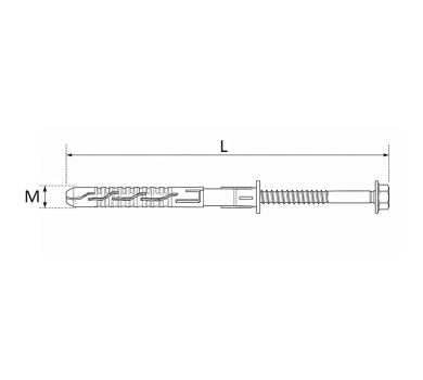 схема на  продукт Дюбел с винт шестостенна глава TORX M12x200 thumb