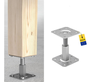 схема на  продукт Регулируема подпора за греда PR 100x100x100-150 mm M20 thumb