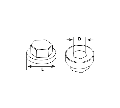 схема на  продукт Капачка PVC SW8 ф19 RAL 3009 thumb