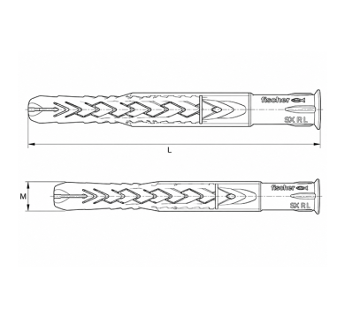 схема на  продукт Универсален дюбел Fischer SXRL 8x80 thumb