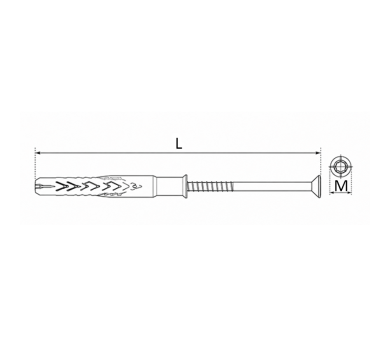 схема на  продукт Дюбел с винт фрезенгова глава TORX FISCHER SXRL Т - A4 SXRL 10 x 160 Т A4 thumb