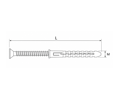 схема на  продукт Дюбел с винт фрезенкова глава TORX M10x140 (50 бр.) thumb