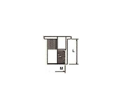 схема на  продукт Нит гайка Zn 5.8 М3x9 (100 бр.) thumb
