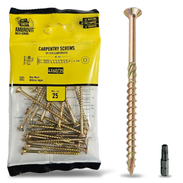 krepezhgroup product Винт за дърво торнадо M3.5x25 TORX 15 (50 бр.) image