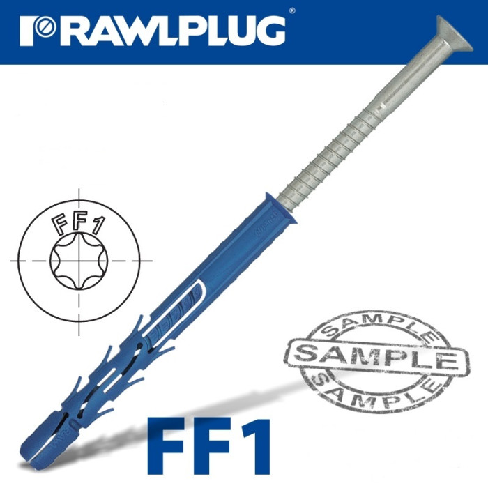 krepezhgroup product Фасаден рамков дюбел R-FF1-N-L 8х160 с винт фрезенк TX30 image