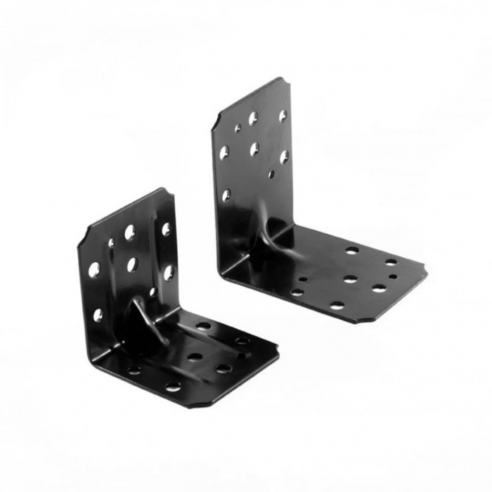 krepezhgroup product Планка ъглова подсилена равнораменна, ЧЕРНА (10 бр.) image
