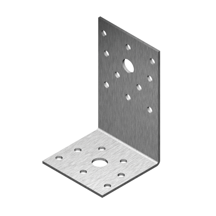 krepezhgroup product Планка ъглова разнораменна с фиксиращи отвори, поцинкована (20 бр.) image