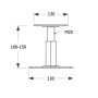 product Регулируема подпора за греда PR 130x130x100-150 mm M20 thumb